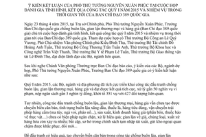 Thông báo 157/TB-VPCP kết luận Nguyễn Xuân Phúc cuộc họp đánh giá tình hình kết quả công tác Quý I 2015
