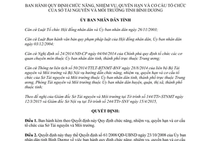 Quyết định 16/2015/QĐ-UBND Chức năng nhiệm vụ quyền hạn cơ cấu tổ chức Sở Tài nguyên Môi trường