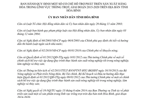 Quyết định 11/2015/QĐ-UBND hỗ trợ phát triển sản xuất hàng hóa trong trồng trọt 2015 2020 Hòa Bình