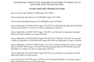 Quyết định 979/QĐ-UBND trao đổi văn bản điện tử trong các cơ quan nhà nước Quảng Ninh 2015