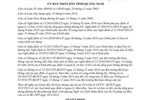 Quyết định 15/2015/QĐ-UBND quản lý khai thác bảo trì kết cấu hạ tầng giao thông đường bộ Quảng Ngãi