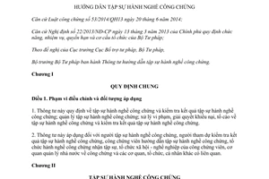 Thông tư 04/2015/TT-BTP hướng dẫn tập sự hành nghề công chứng