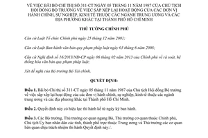 Quyết định 500/QĐ-TTg 2015 bãi bỏ Chỉ thị 311-CT sắp xếp lại hoạt động đơn vị hành chính sự nghiệp