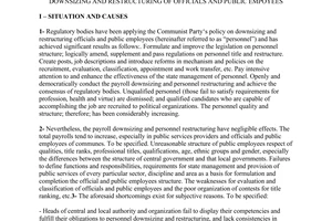Resolution No. 39-NQ/TW downsizing restructuring officials public empoyees 2015