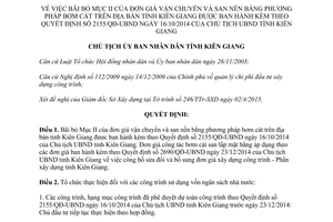 Quyết định 748/QĐ-UBND 2015 bãi bỏ đơn giá vận chuyển san nền phương pháp bơm cát Kiên Giang