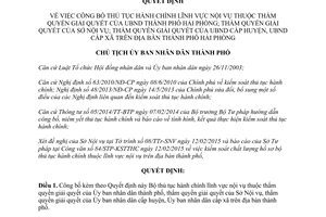 Quyết định 814/QĐ-CT 2015 công bố thủ tục hành chính lĩnh vực nội vụ Hải Phòng