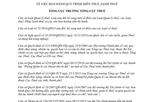 Quyết định 749/QĐ-TCT 2015 quy trình miễn thuế giảm thuế