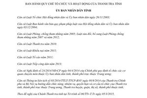 Quyết định 06/2015/QĐ-UBND Quy chế tổ chức hoạt động Thanh tra Bình Phước