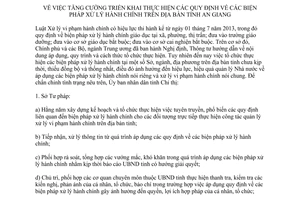 Chỉ thị 10/2015/CT-UBND tăng cường triển khai biện pháp xử lý hành chính An Giang