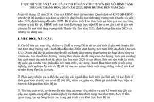 Kế hoạch 60/KH-UBND 2015 Đề án tái cơ cấu kinh tế chuyển đổi tăng trưởng 2020 2025 Thanh Hóa