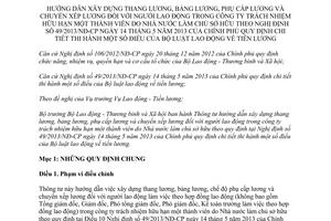 Thông tư 17/2015/TT-BLĐTBXH xây dựng thang lương bảng lương phụ cấp lương chuyển xếp lương