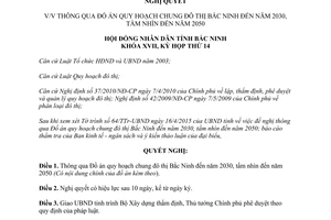 Nghị quyết 178/2015/NQ-HĐND17 Quy hoạch chung đô thị Bắc Ninh 2030 2050