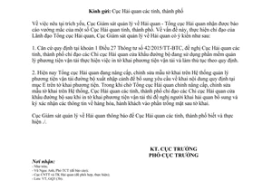 Công văn 387/GSQL-GQ3 2015 thủ tục với phương tiện vận tải đường bộ xuất cảnh nhập cảnh