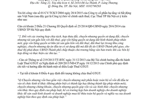 Công văn 23443/CT-HTr 2015 hạch toán và kê khai nộp thuế phố Hà Nội