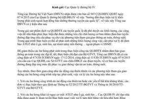 Công văn 2081/TCĐBVN-QLBTĐB 2015 xử lý khối lượng phát sinh ngoài hợp đồng bảo dưỡng quốc lộ