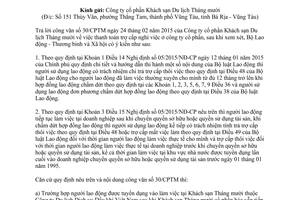 Công văn 1132/LĐTBXH-LĐTL 2015 chi trả trợ cấp thôi việc cho người lao động ở công ty cổ phần