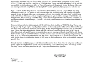 Công văn 666/BXD-VLXD 2015 hướng dẫn xuất khẩu cát nhiễm mặn