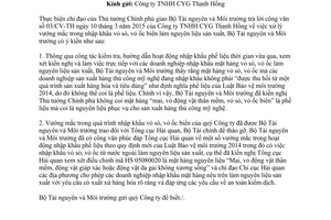 Công văn 1113/BTNMT-TCMT 2015 nhập khẩu vỏ sò vỏ ốc biển làm nguyên liệu sản xuất