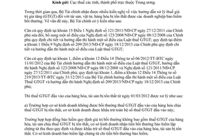 Công văn 4403/BTC-CST 2015 thuế Giá trị gia tăng tài sản bị tổn thất bảo hiểm bồi thường