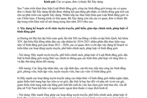 Công văn 740/BXD-TCCB thực hiện công tác Bình đẳng giới 2015