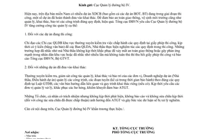 Công văn 1741/TCĐBVN-QLBTĐB 2015 công tác kiểm tra việc chấp hành quy định tại dự án khu vực Miền Nam