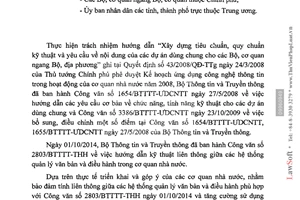 Công văn 1036/BTTTT-THH 2015 chức năng tính năng kỹ thuật hệ thống quản lý văn bản điều hành