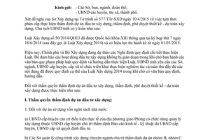 Công văn 1112/UBND-KTTH 2015 phân cấp thẩm quyền thẩm định dự án đầu tư xây dựng Bình Dương