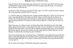 Công văn 4925/BTC-CST 2015 thuế suất thuế giá trị gia tăng nguyên liệu làm thuốc