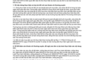 Công văn 1242/BTP-KHTC 2015 nhiệm vụ chi thường xuyên ngân sách nhà nước Nghị quyết 01/NQ-CP