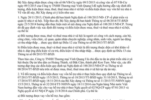 Công văn 813/BXD-QLN 2015 xác định đối tượng điều kiện mua thuê thuê mua vay vốn hỗ trợ nhà ở