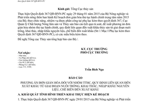 Công văn 1039/QLCL-TTPC 2015 rà soát thủ tục hành chính Quyết định 367/QĐ-BNN-PC