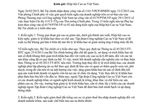 Công văn 5098/BTC-CST giải quyết kiến nghị của doanh nghiệp 2015