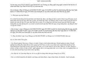 Công văn 20154/CT-HTr 2015 giải đáp chính sách thuế môn bài Hà Nội