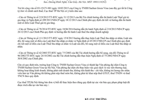 Công văn 20382/CT-HTr 2015 trả lời chính sách thuế Hà Nội