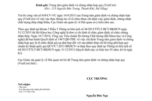 Công văn 335/GSQL-GQ1 2015 tổ chức chỉ định giám định chứng nhận chất lượng thép nhập khẩu