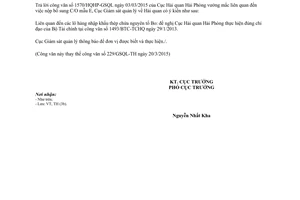 Công văn 345/GSQL-TH 2015 vướng mắc liên quan đến việc nộp bổ sung C/O mẫu E