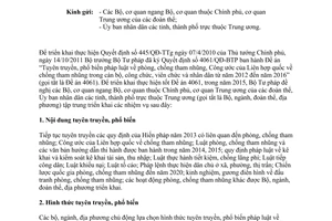 Công văn 1324/BTP-PBGDPL 2015 về đề án tuyên truyền phổ biến pháp luật về phòng chống tham nhũng