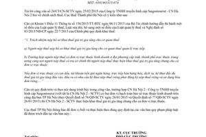 Công văn 21998/CT-HTr 2015 chính sách thuế giá trị gia tăng Hà Nội