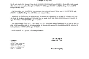 Công văn 1995/UBND-CNXD 2015 điều chỉnh đơn giá nhân công ca máy 01/2015/TT-BXD Quảng Ngãi