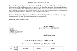 Công văn 2280/BNV-TL 2015 khảo sát chính sách tiền lương và thu nhập đối với cán bộ công viên chức