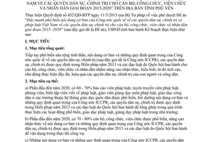 Kế hoạch 74/KH-UBND 2015 phổ biến Công ước quốc tế về quyền dân sự chính trị Phú Yên