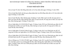 Quyết định 23/2015/QĐ-UBND công tác thi đua khen thưởng tỉnh Bình Dương