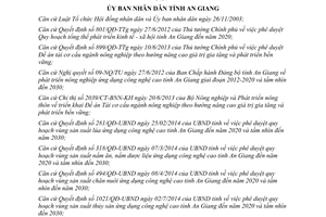 Quyết định 929/QĐ-UBND 2015 Tái cơ cấu ngành nông nghiệp An Giang đến 2020