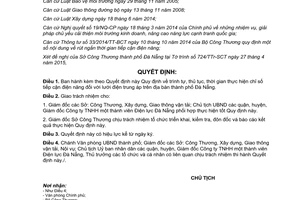 Quyết định 3199/QĐ-UBND 2015 thực hiện chỉ số tiếp cận điện năng đối với lưới điện trung áp Đà Nẵng