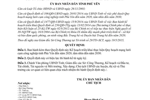 Quyết định 960/QĐ-UBND 2015 Quy hoạch cụm công nghiệp Phú Yên 2020 2030