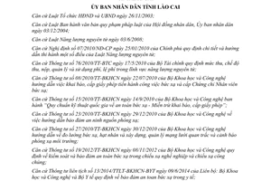 Quyết định 24/2015/QĐ-UBND Quy định quản lý nhà nước về an toàn bức xạ trên địa bàn Lào Cai