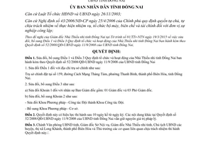 Quyết định 12/2015/QĐ-UBND sửa đổi Điều 1 Điều 3 Quyết định 52/2008/QĐ-UBND Đồng Nai