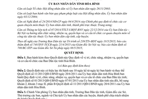 Quyết định 16/2015/QĐ-UBND vị trí chức năng nhiệm vụ quyền hạn cơ cấu tổ chức ban dân tộc Hoà Bình