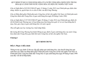 Thông tư 11/2015/TT-BCT quá cảnh hàng hóa của Trung Hoa qua lãnh thổ Việt Nam