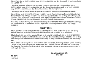 Quyết định 13/2015/QĐ-UBND Quy định hệ số điều chỉnh giá đất Quảng Nam